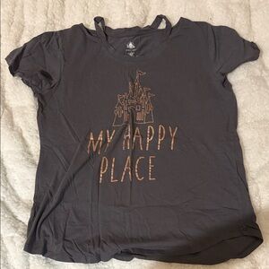 Gray 'My Happy Place' Short Sleeve Tee
